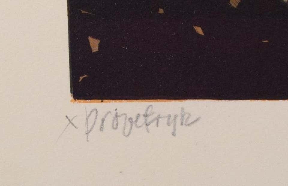 Helge Ernst '1916 1991', Test Print On Paper, Modernist Composition photo for sale