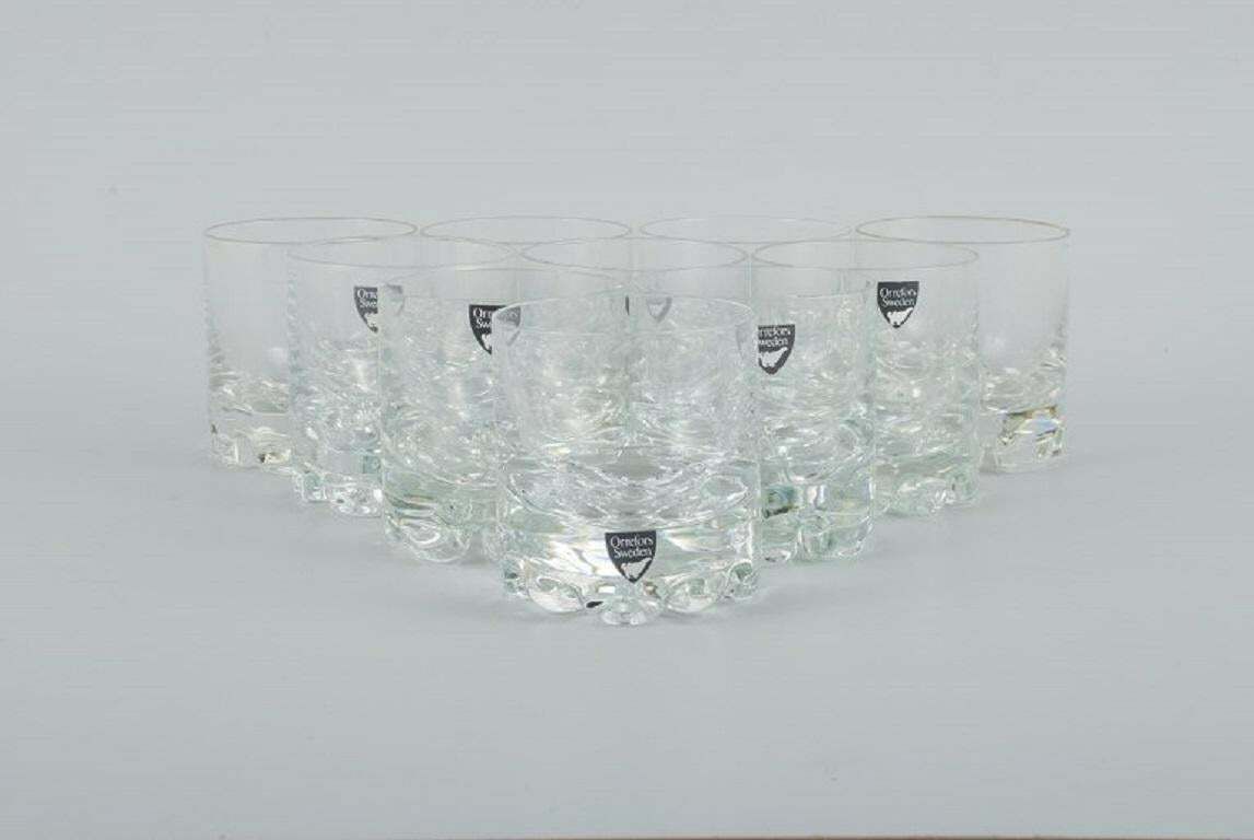 Orrefors. Swedish Art Glass. A Set Of 10 Whiskey Glasses. photo furniture
