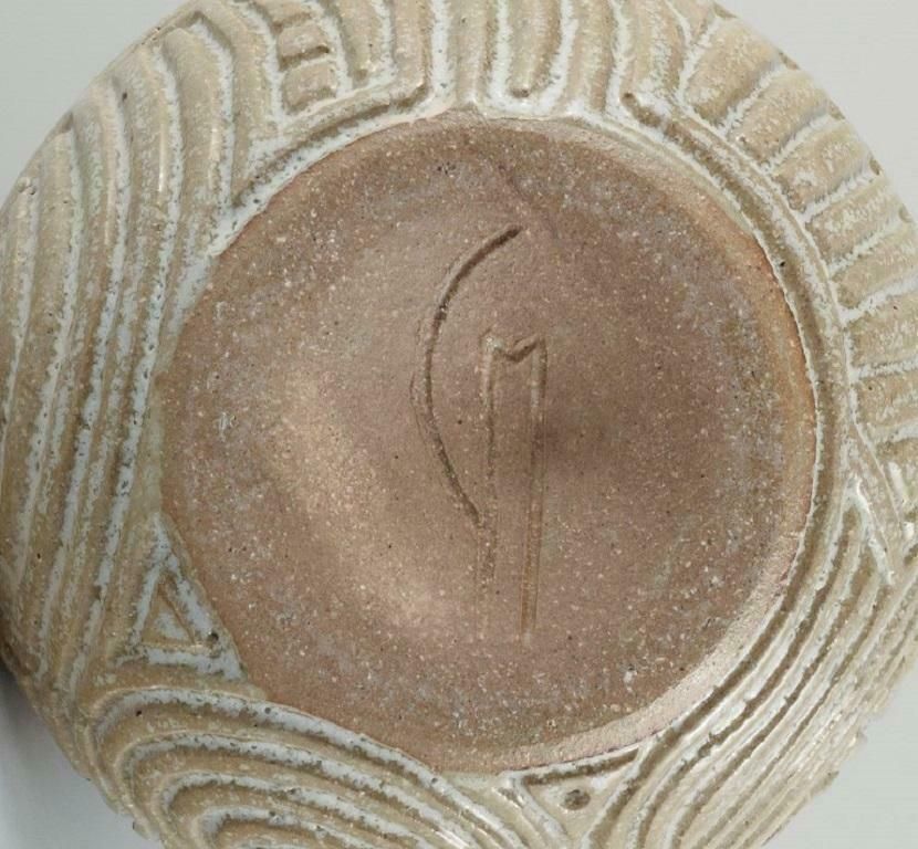 Christina Muff, Danish Contemporary Ceramicist. Unique Hand Carved Vase photo vinterior