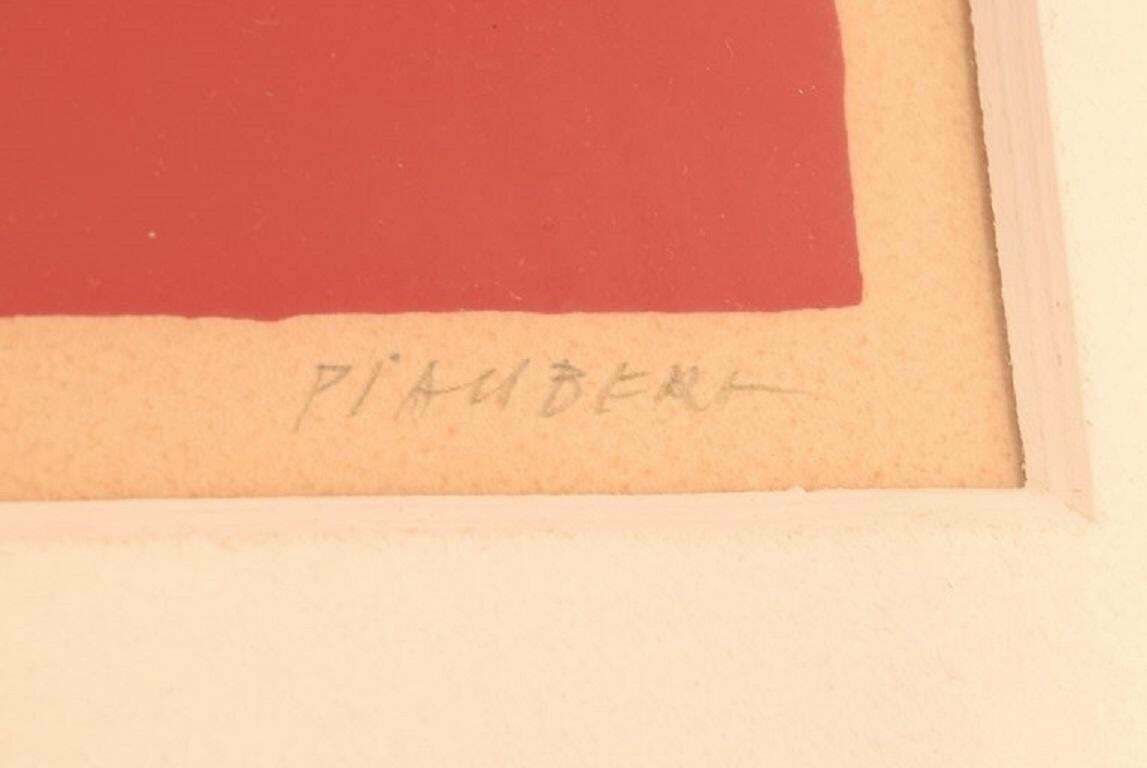 Jean Piaubert (1900 2002) France. Color Lithography. Concrete Composition. 1960s photo Art