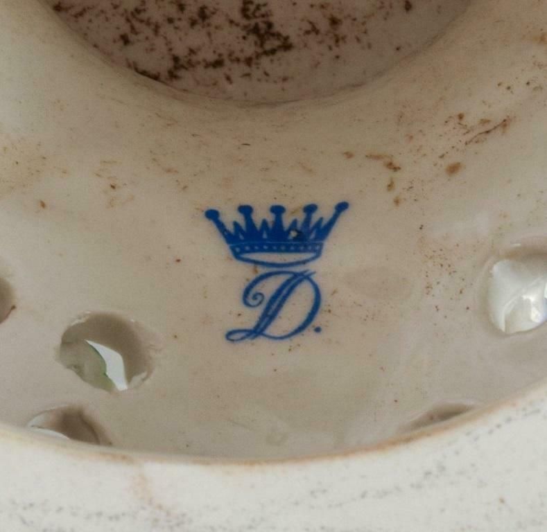 Dresden, Germany, Colossal Lidded Porcelain Vase On Stand photo vintage