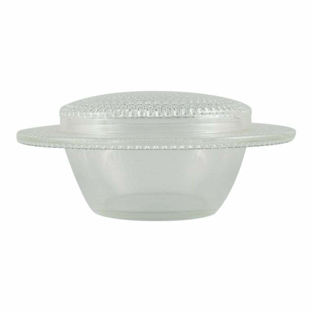 Early René Lalique Nippon 4 Cover Bowl In Art Glass With Inlaid Air Pearls