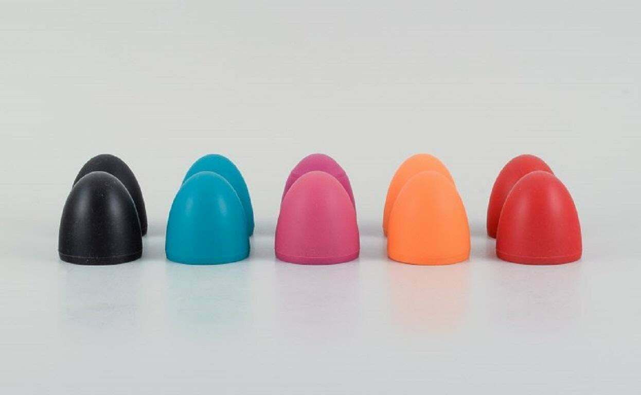 Verner Panton For Menu, Ten Egg Cups In Different Colours, Made Of Rubber photo furniture
