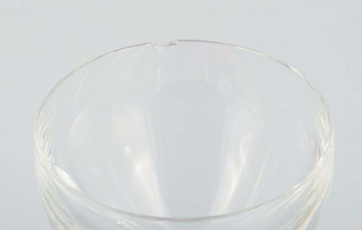 Baccarat, France, Ten Art Deco Crystal Glasses In Clear Glass photo buy