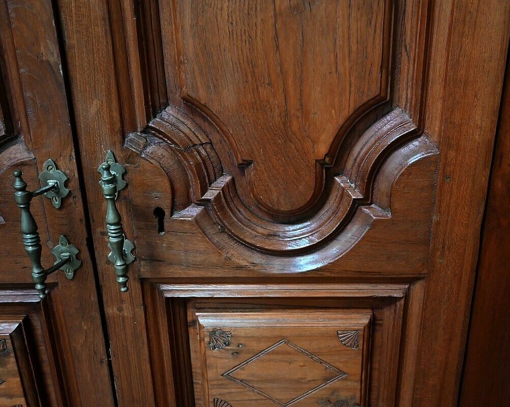 Home Fixtures Rare Indian Teak Doors, Louis XIV Style, Pondichery, 19th Century photo