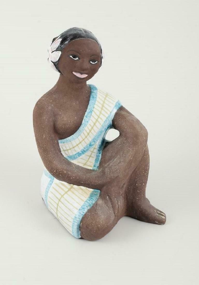 Mari Simmulson For Upsala Ekeby, Rare Ceramic Figure Of A Tahitian Woman photo for sale