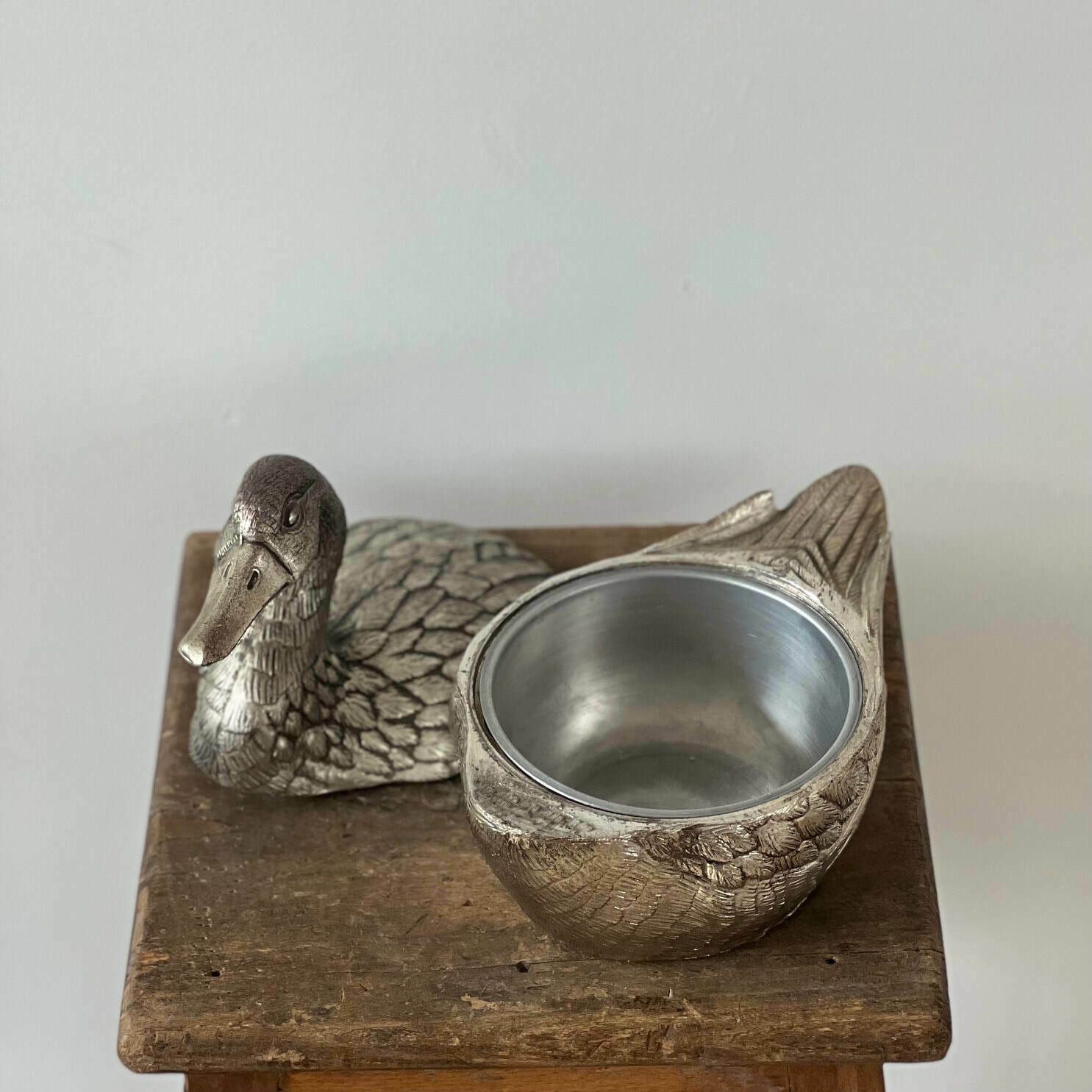 Mauro Manetti Italian Mid Century Duck Ice Bucket photo for sale