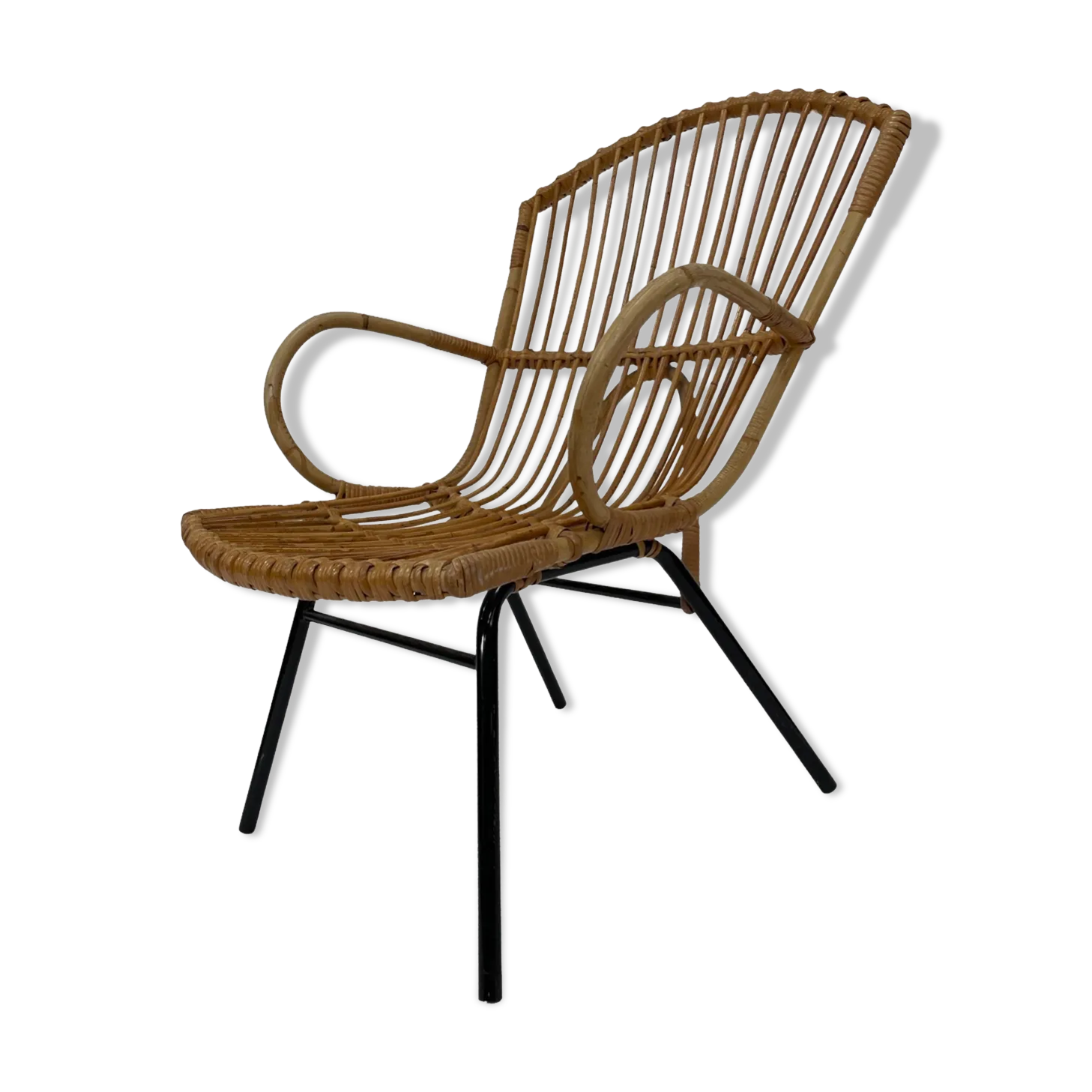 Rattan Armchair By Dirk Van Sliedregt Rohe Noordwolde 1960 In The Netherlands photo 217.36