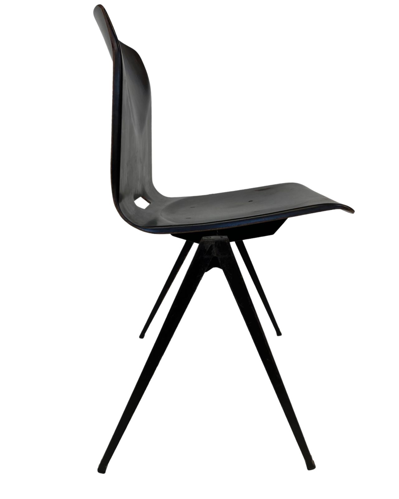 photo for sale Set Of Four Pagholz Galvanitas S22 Stackable School Chair Brown