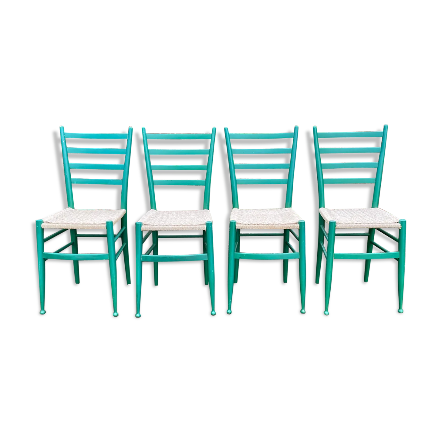 Set Of 4 Wooden Chairs In The Italian Chiavari Style