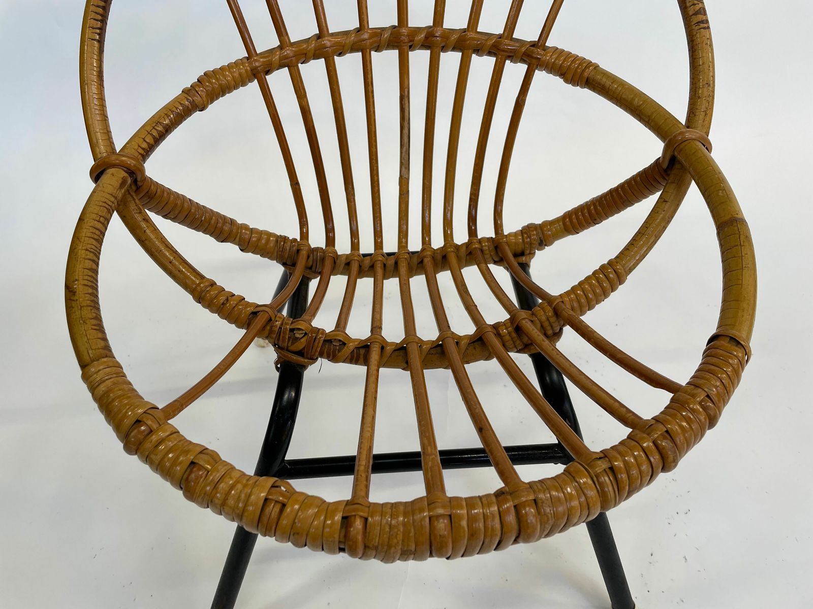 Vintage Rattan Children's Chair Rohe Noordwolde 1960s Design photo vinterior