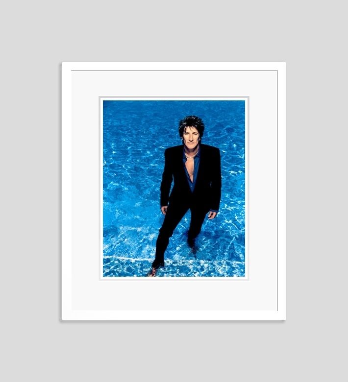 'Rod Stewart' Kevin Westenberg Signed Limited Edition Framed In White