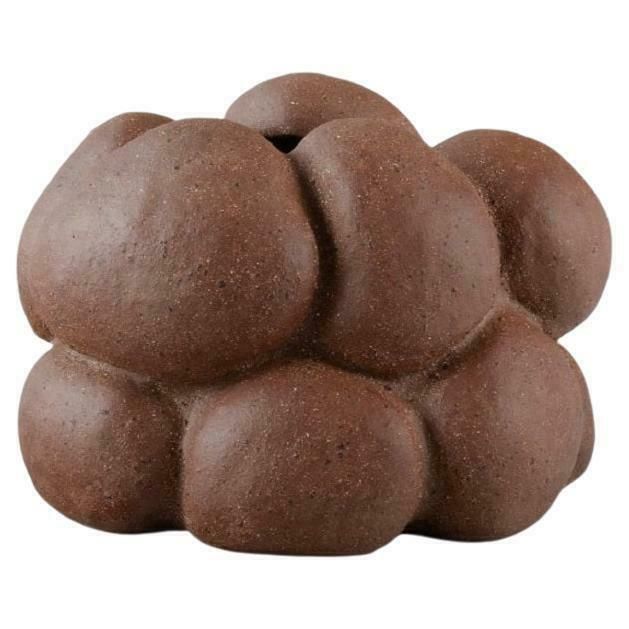 Christina Muff Danish Contemporary Ceramicist Golden Brown Stoneware Vessel photo furniture