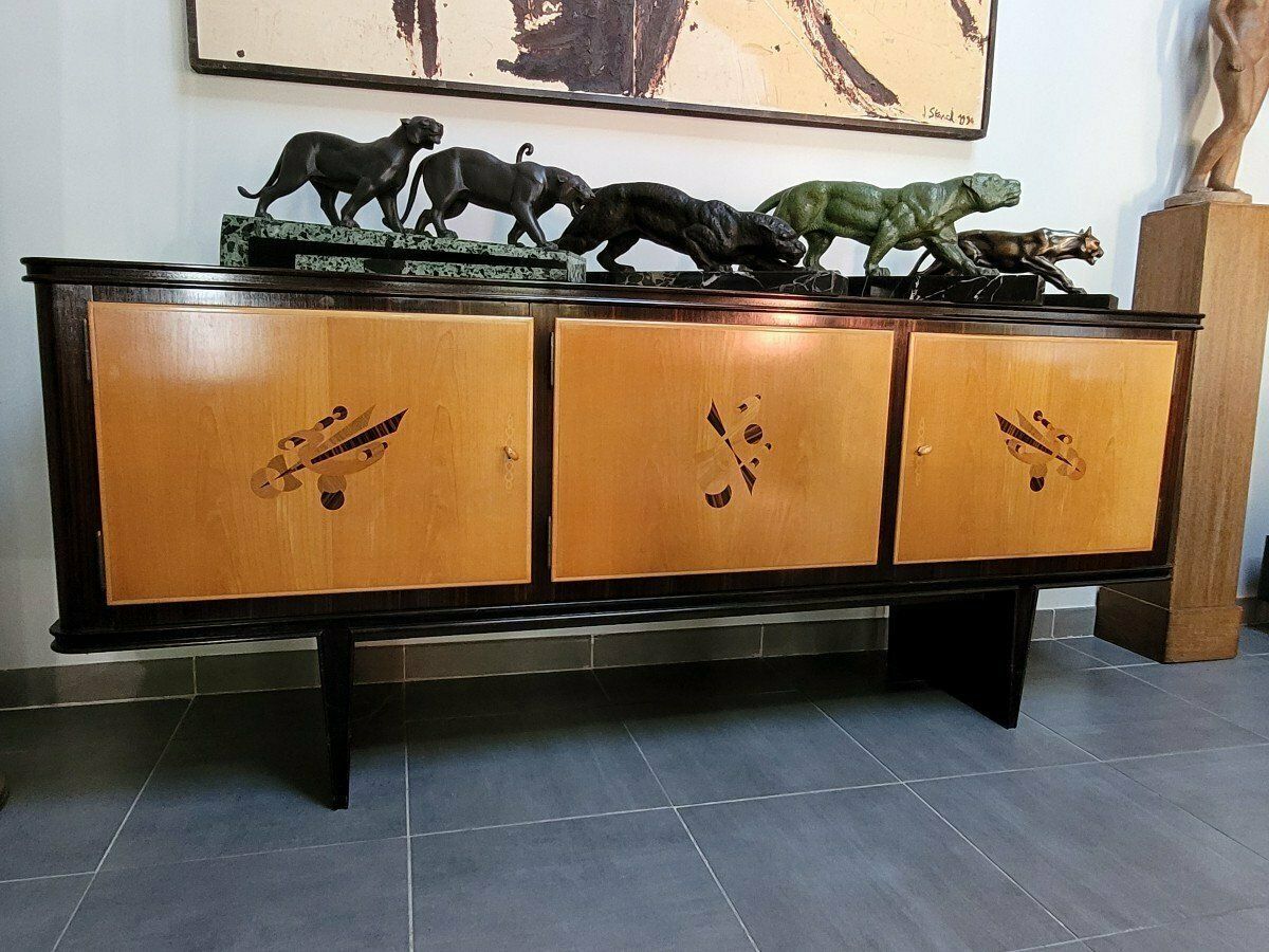 Sideboard   Bar In Exotic Wood Marquetry, 1960s photo furniture