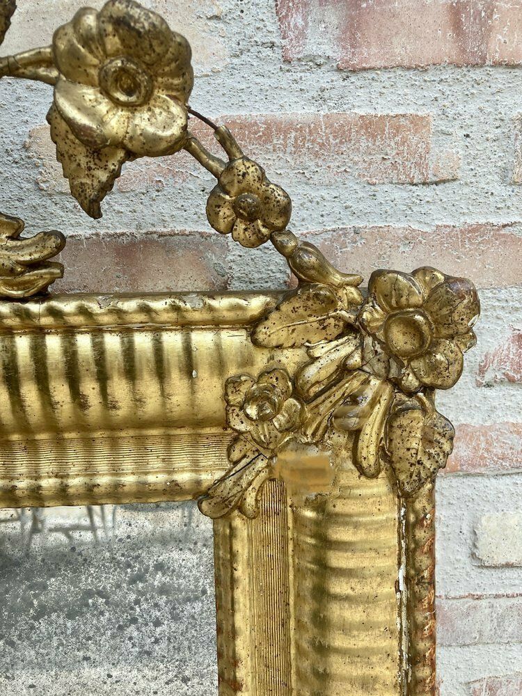 Home Decor Antique French Louis XVI Gold Leaf Mirror, 1890s photo