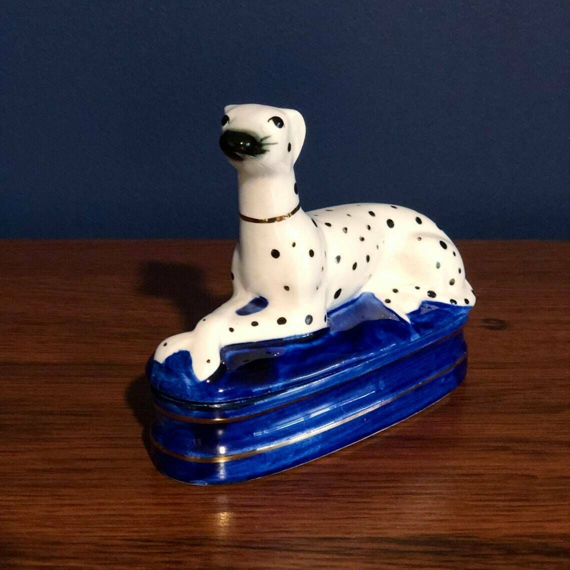 Retro Dalmatian Trinket Box By Fitz & Floyd