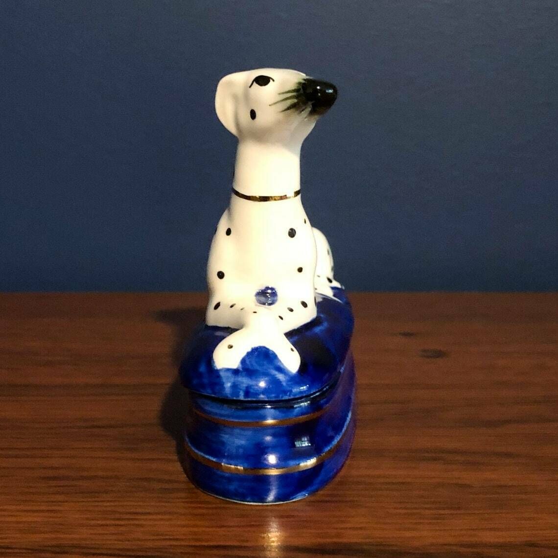 Retro Dalmatian Trinket Box By Fitz & Floyd photo furniture