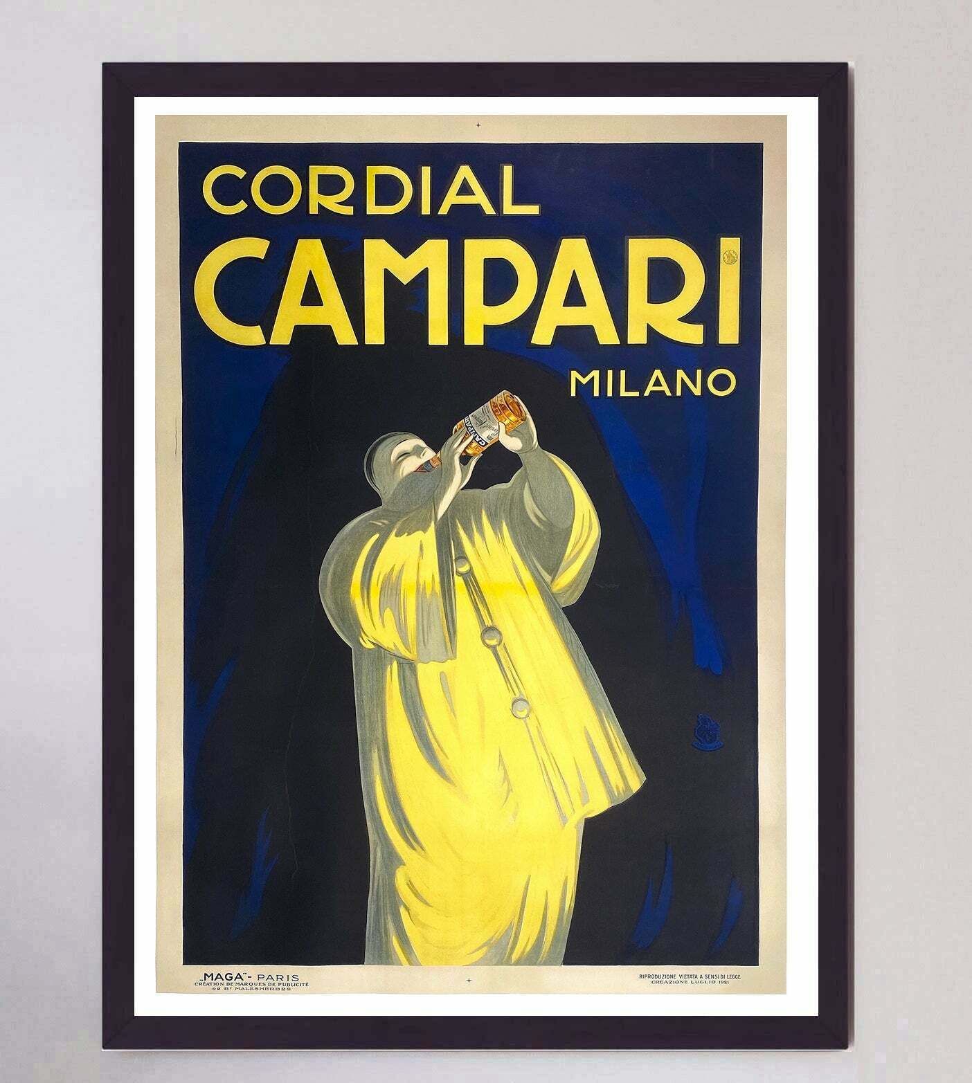 Campari   Cordial Campari Milan Original Vintage Poster photo furniture