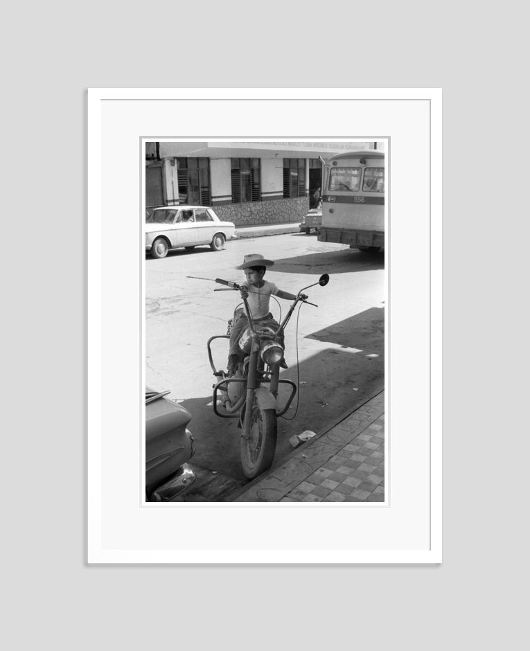 'Biker Boy' Homer Sykes Framed In White