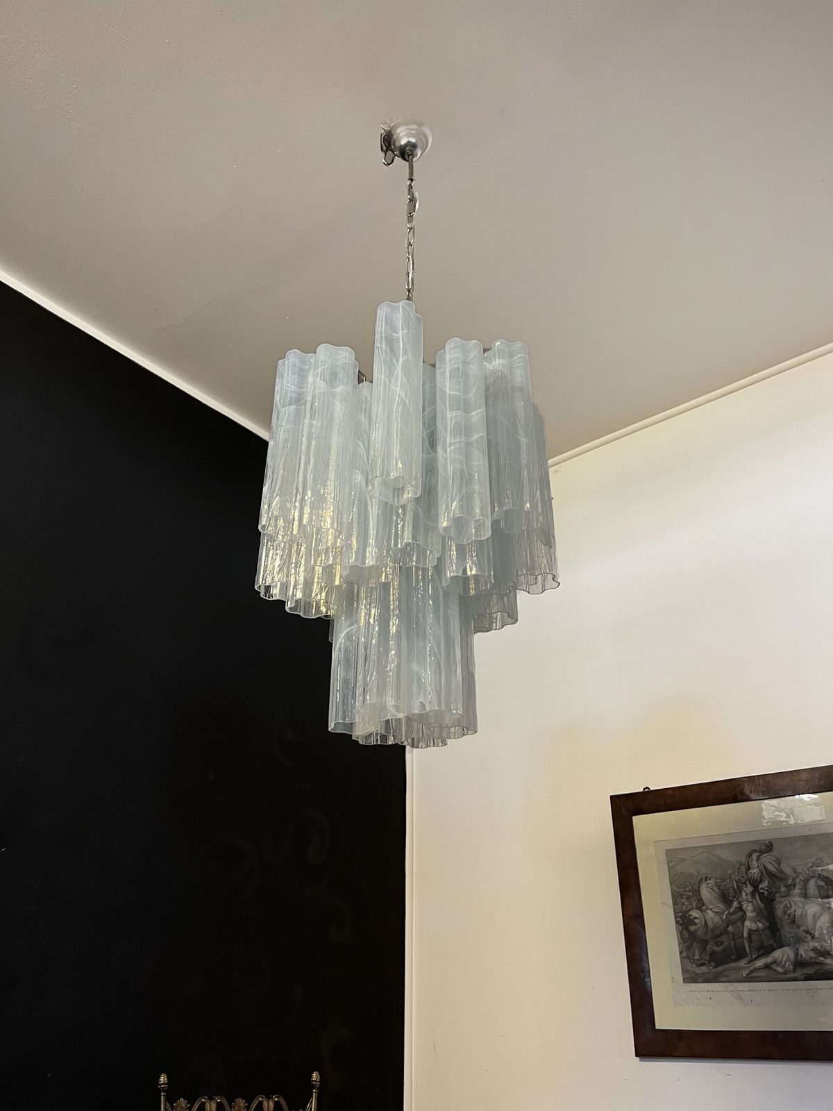 Fantastic Glass Tube Chandelier   30 Albaster White Glasses photo buy