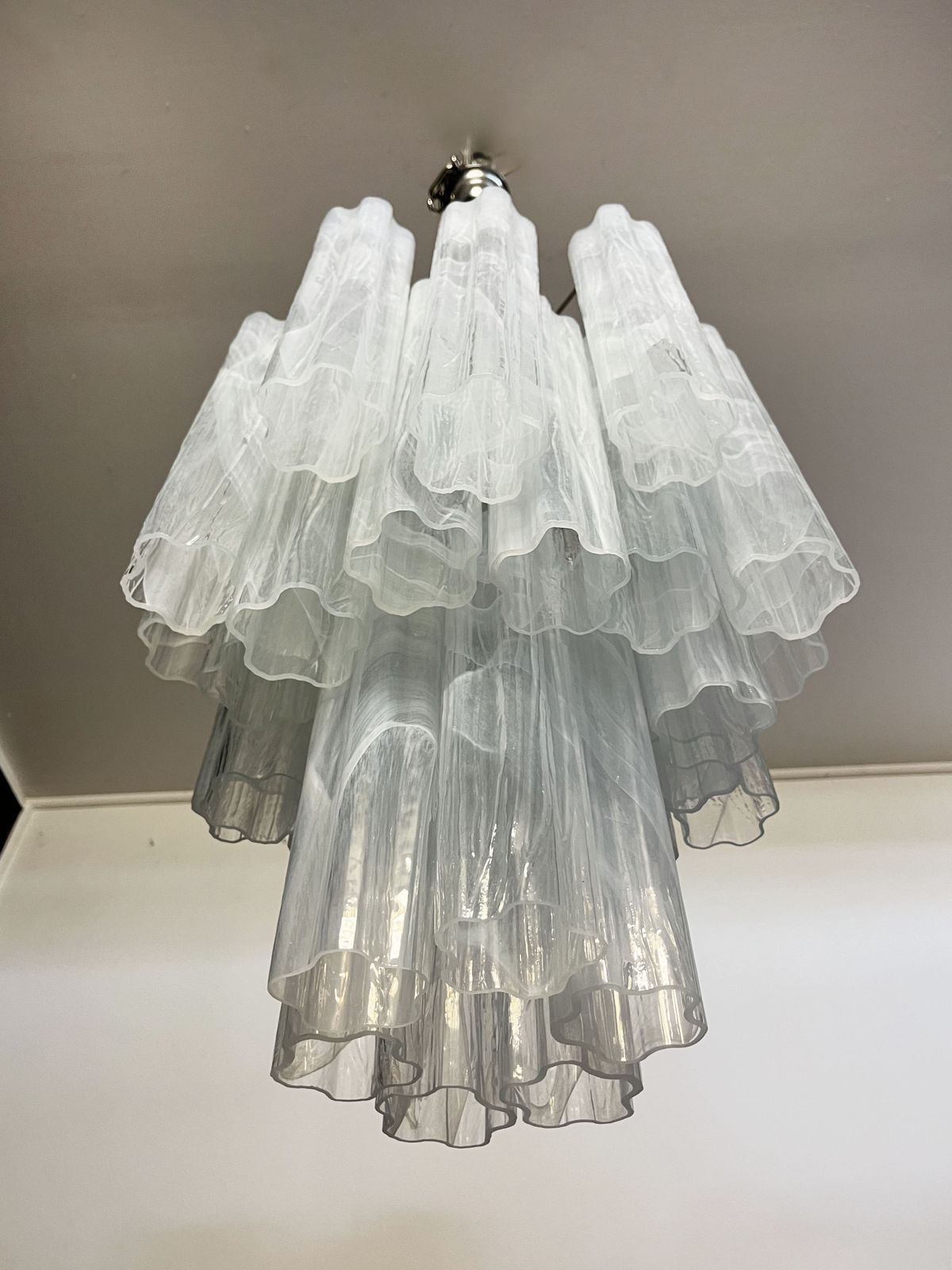 photo for sale Fantastic Glass Tube Chandelier   30 Albaster White Glasses