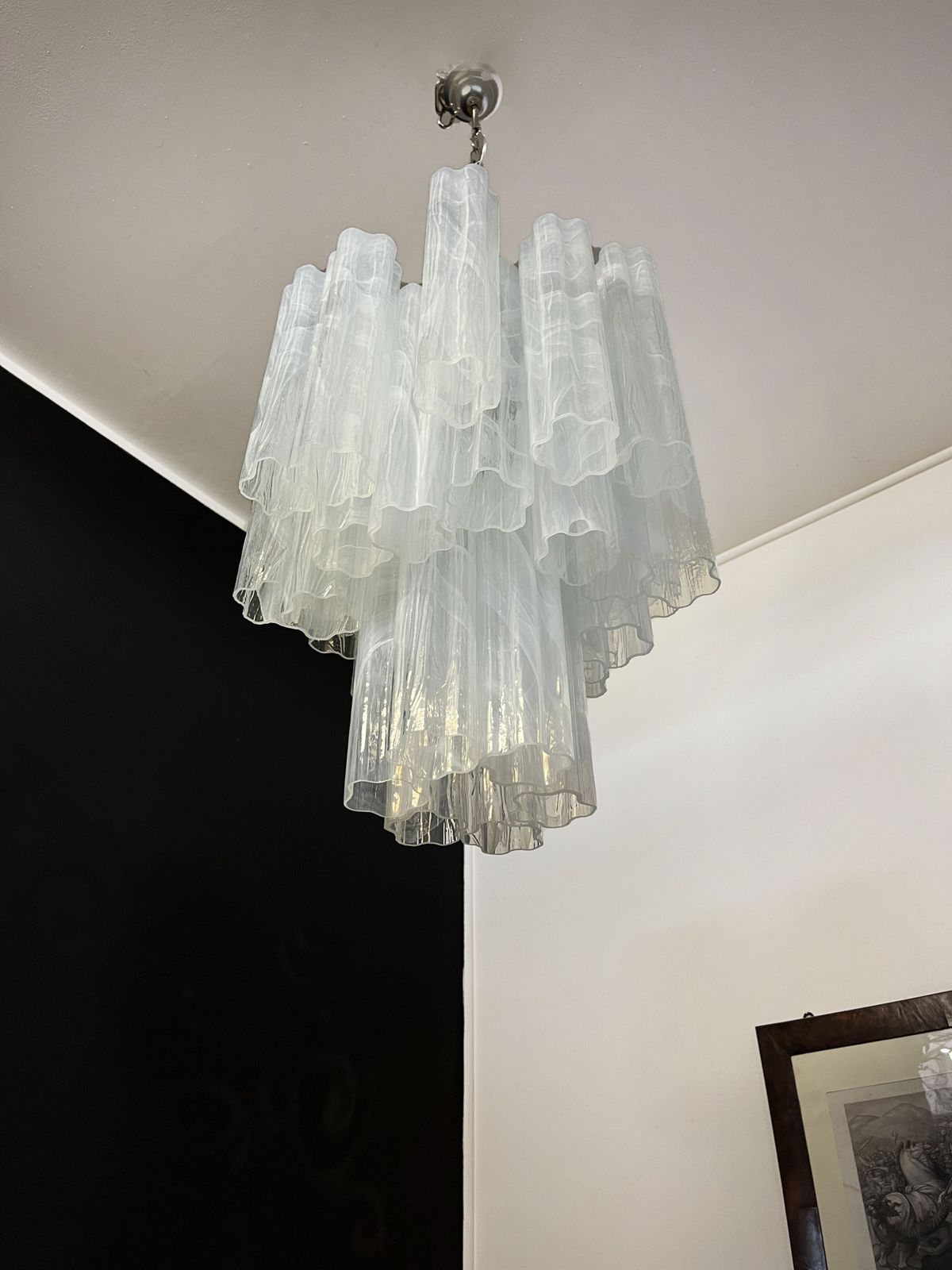 photo vinterior Fantastic Glass Tube Chandelier   30 Albaster White Glasses
