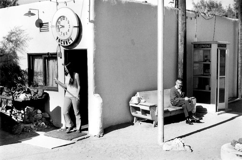 'Desert Motel' Homer Sykes Framed In White photo furniture