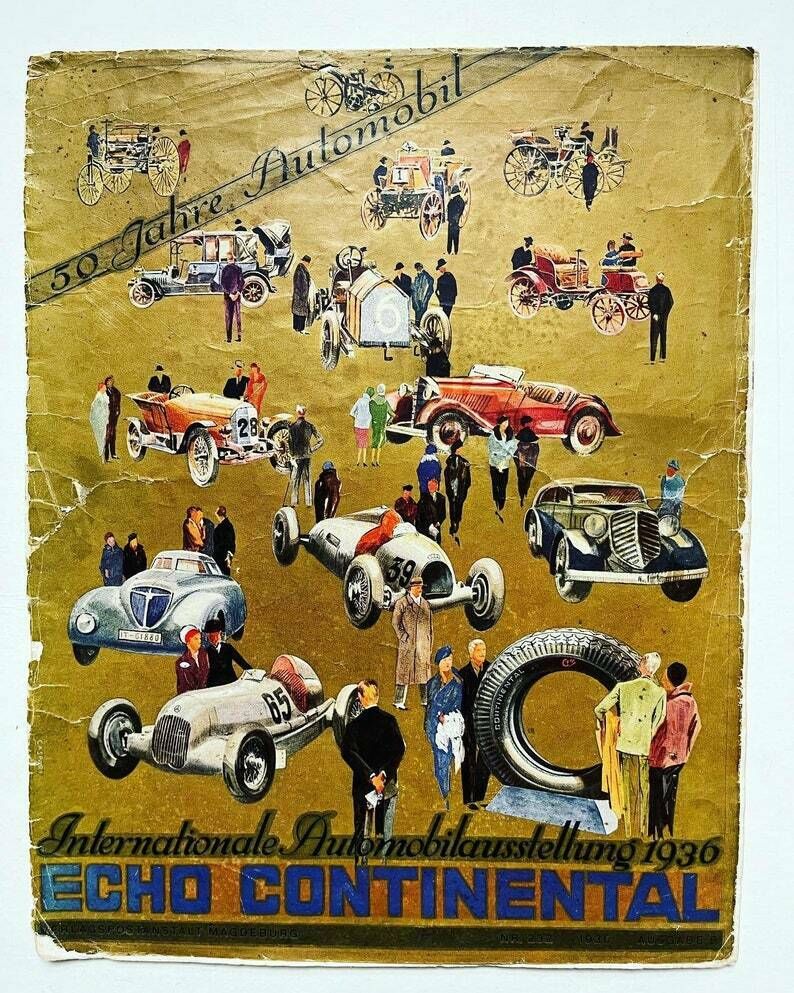 Echo Continental   Vintage Motoring Magazine Cover Print 1936