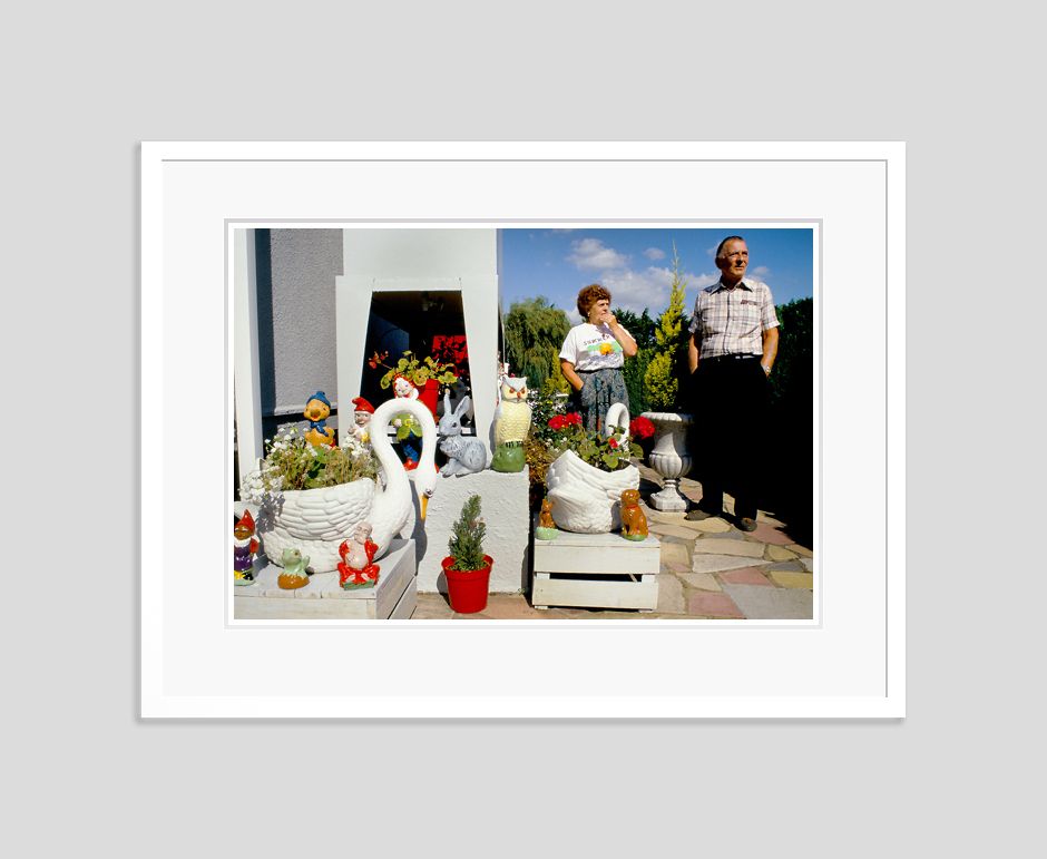 'No Place Like Gnome' Homer Sykes Framed In White