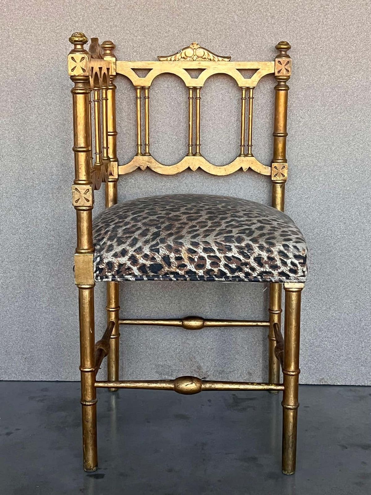 Pair Of French Provincial Gilded Wood Corner Chairs, Circa 1900 photo furniture