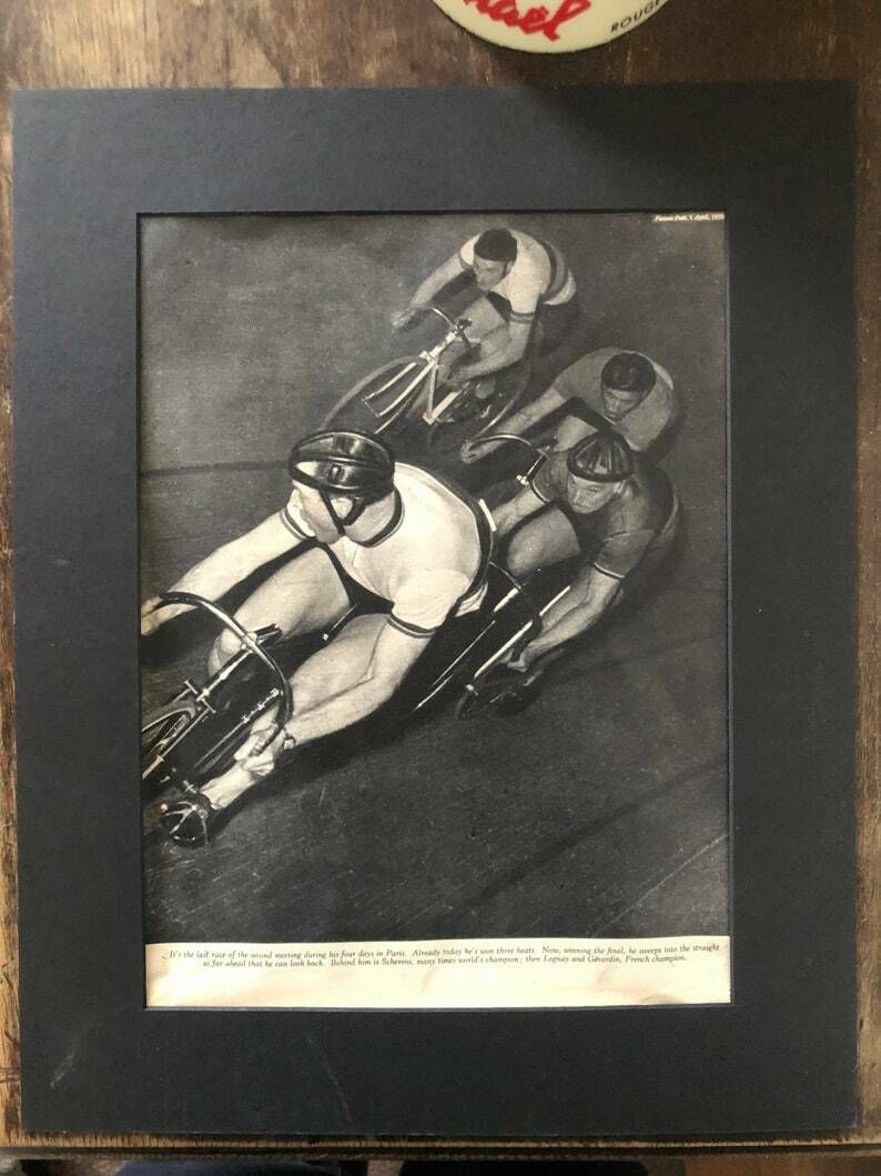 1954 Track Cycling Photo   Reg Harris photo 66.0