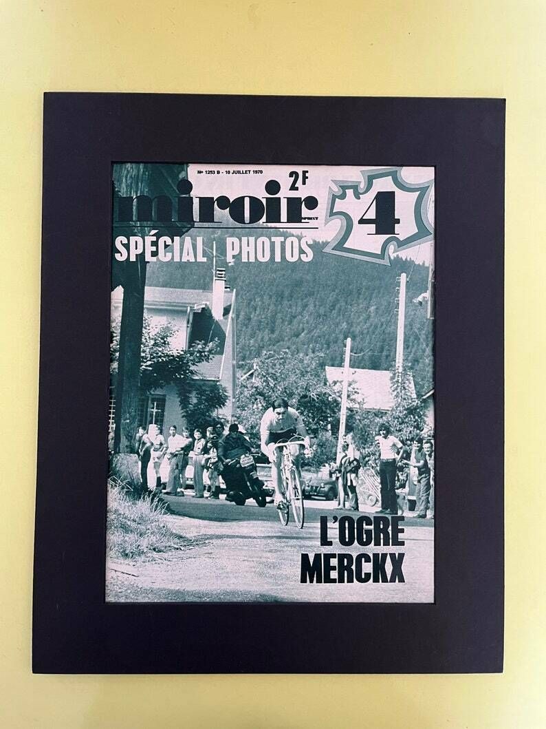 Eddy Merckx L’ogre Original Vintage Tour De France Cycling Print 1970