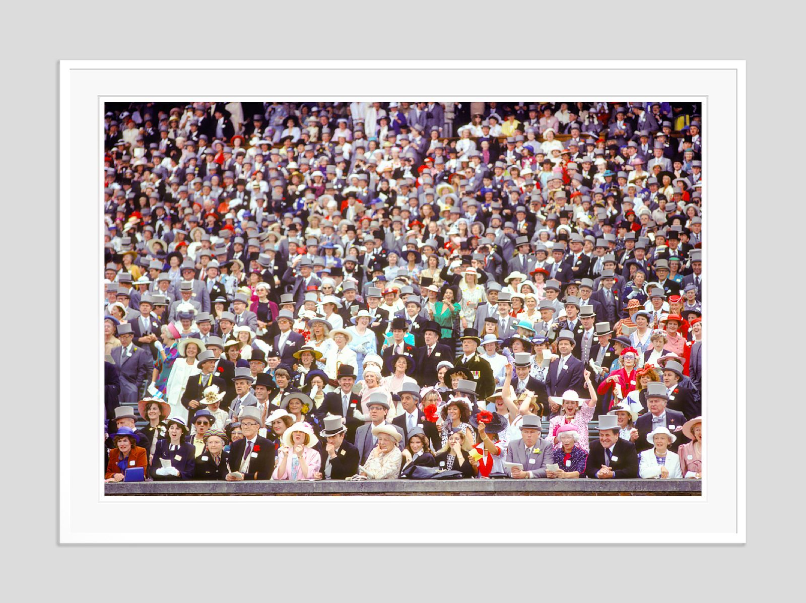 'Royal Ascot Crowd' Homer Sykes Framed In White