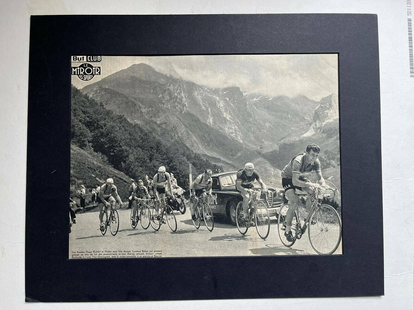 Vintage Tour De France Cycling Print Louison Bobet Hugo Koblet 1951 photo furniture