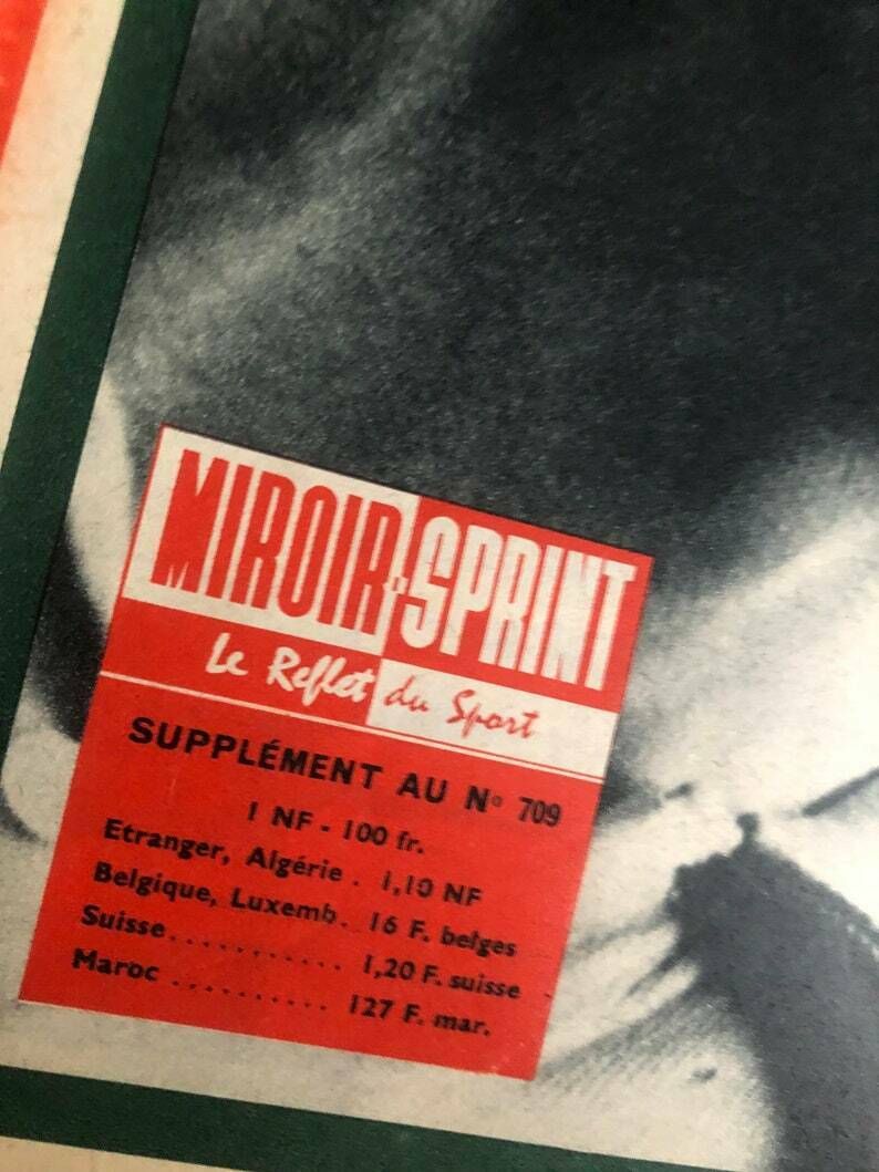 Fausto Coppi / Bianchi Original Vintage Cycling Print 1960 photo Art