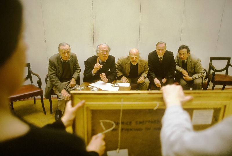 'The Judging Panel' Homer Sykes Framed In Black photo furniture