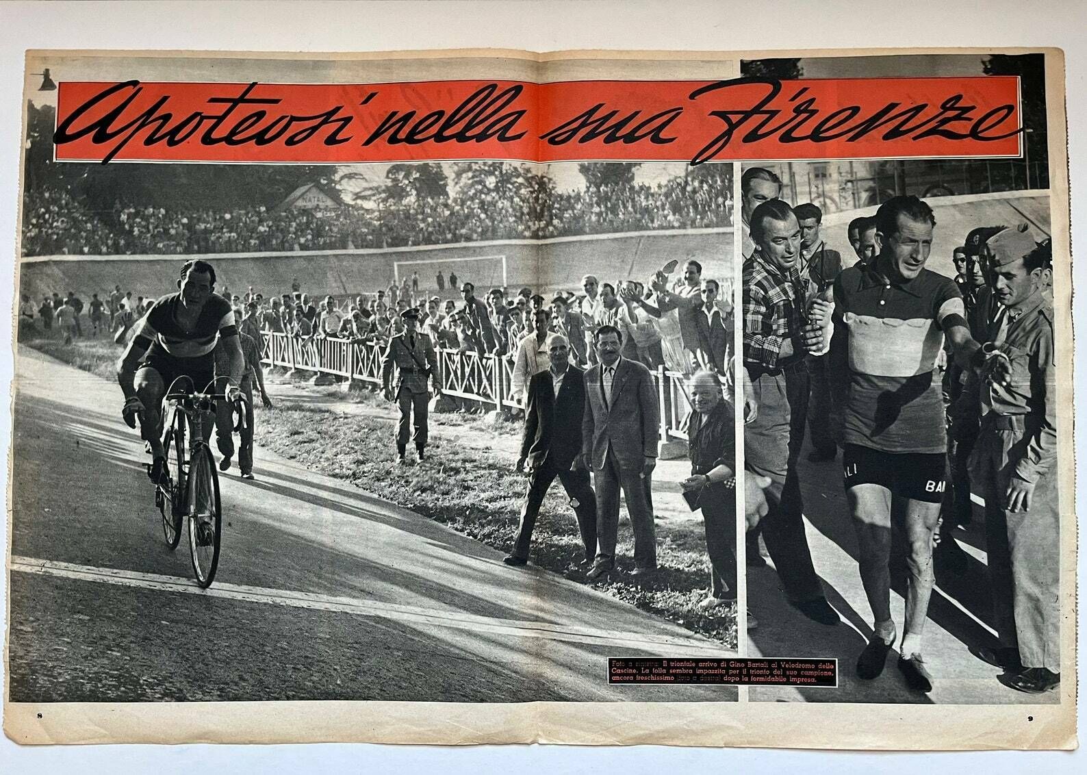 1953 Gino Bartali Original Vintage Cycling Print photo vinterior