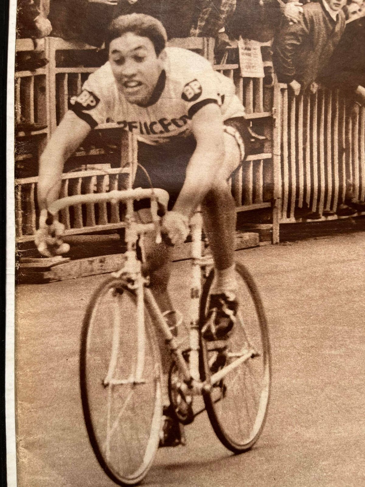 Eddy Merckx Original Vintage Cycling Print 1967 Milan   San Remo photo for sale