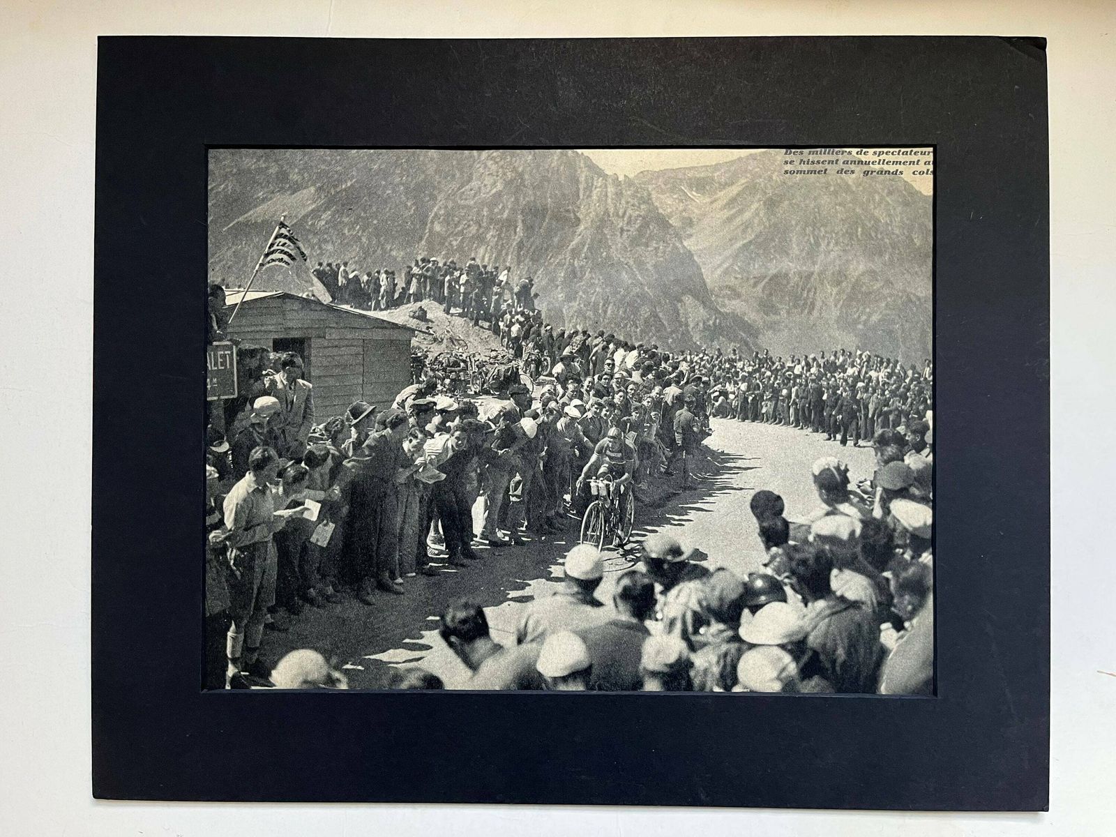 1951 Gino Bartali Vintage Tour De France Cycling Print   Tourmalet photo Art