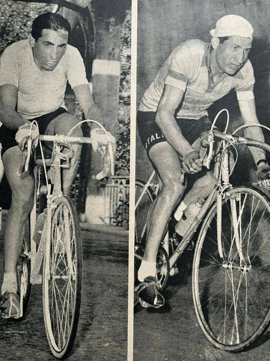 Fausto Coppi / Gino Bartali Original Vintage Cycling Print 1951 Tour De France photo 86.0