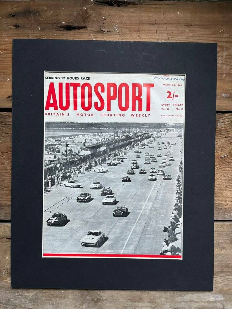 Vintage Autosport Print 1963 Sebring 12 Hour Race photo 56.0