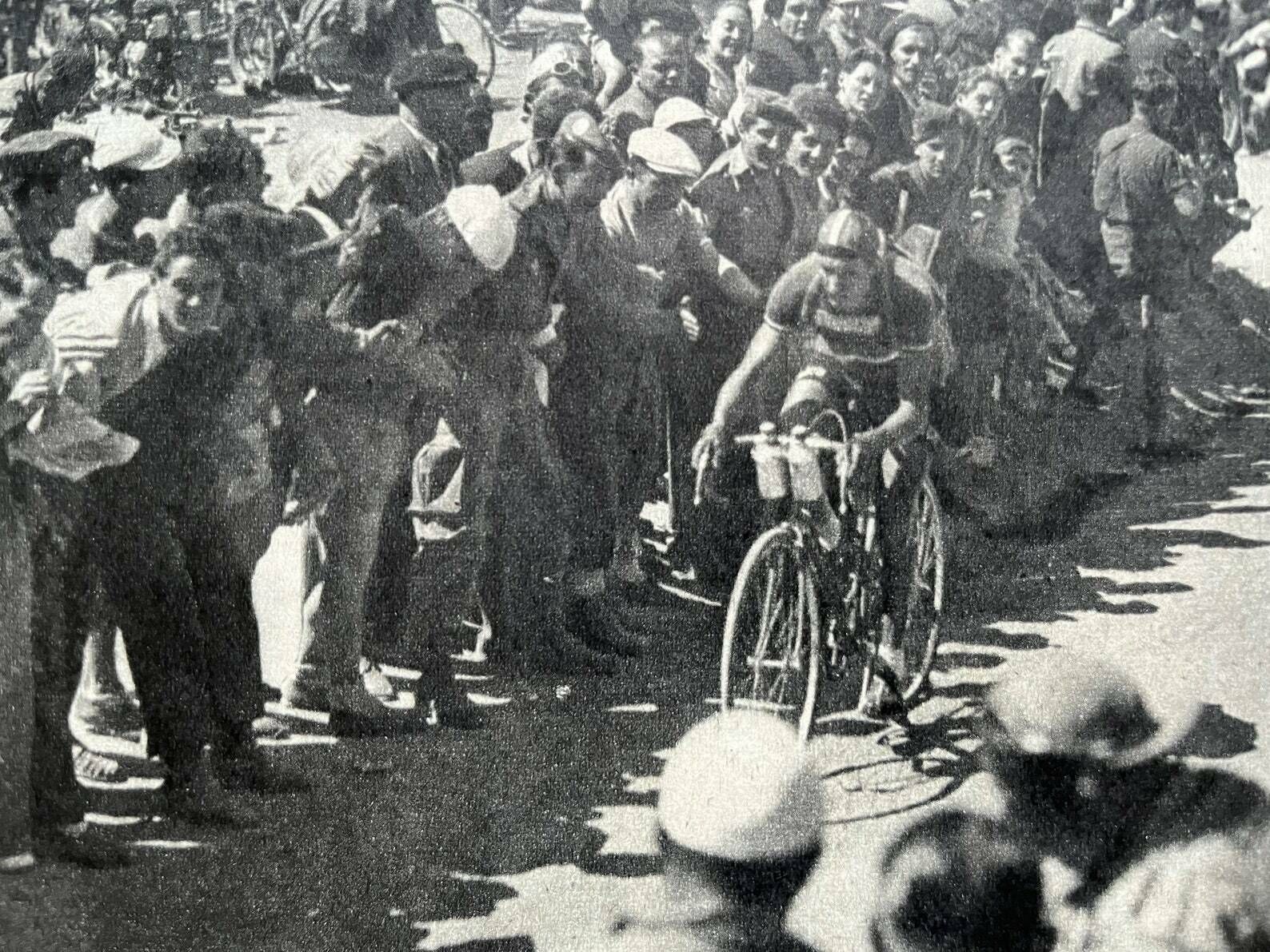 1951 Gino Bartali Vintage Tour De France Cycling Print   Alps photo furniture