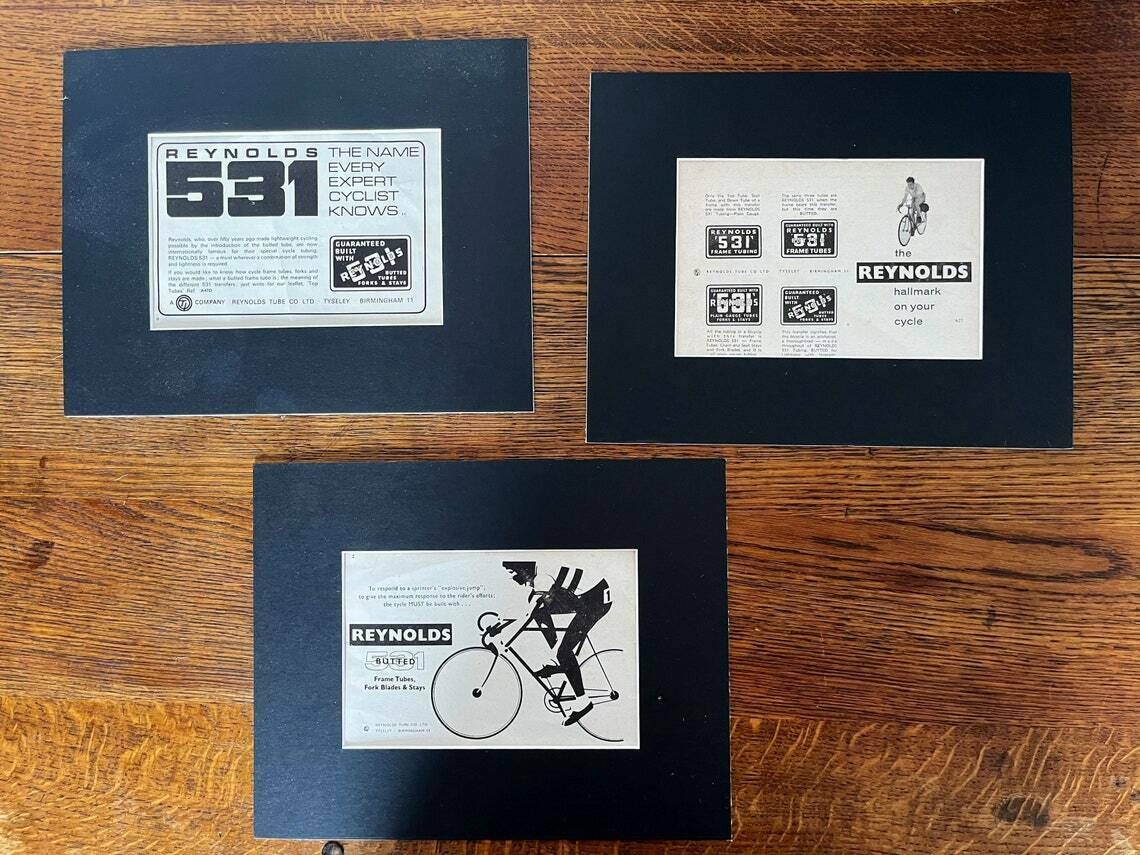 1960s Reynolds 531 Original Vintage Cycling Advertisements