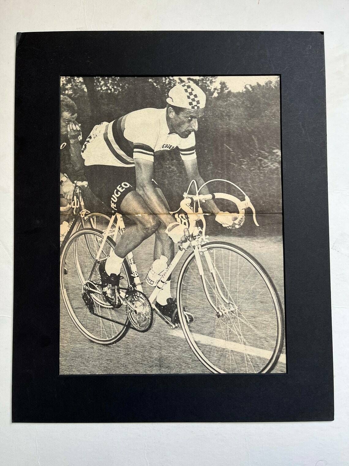 Tom Simpson / Peugeot Original Vintage Cycling Print 1966 photo 116.0