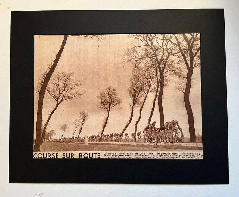 Vintage Cycling Print 1953 Tour De Flandres.