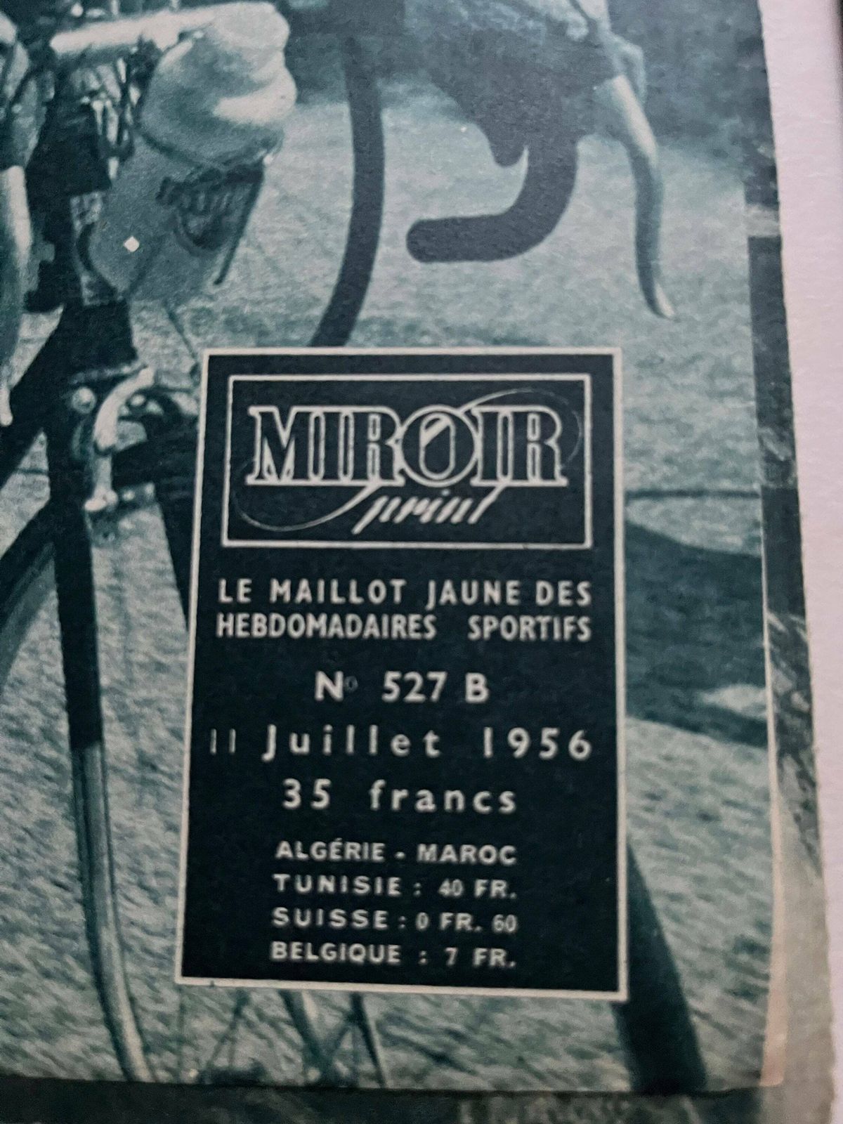 Vibtage Tour De France Cycling Print Andre Darrigade 1956 photo furniture