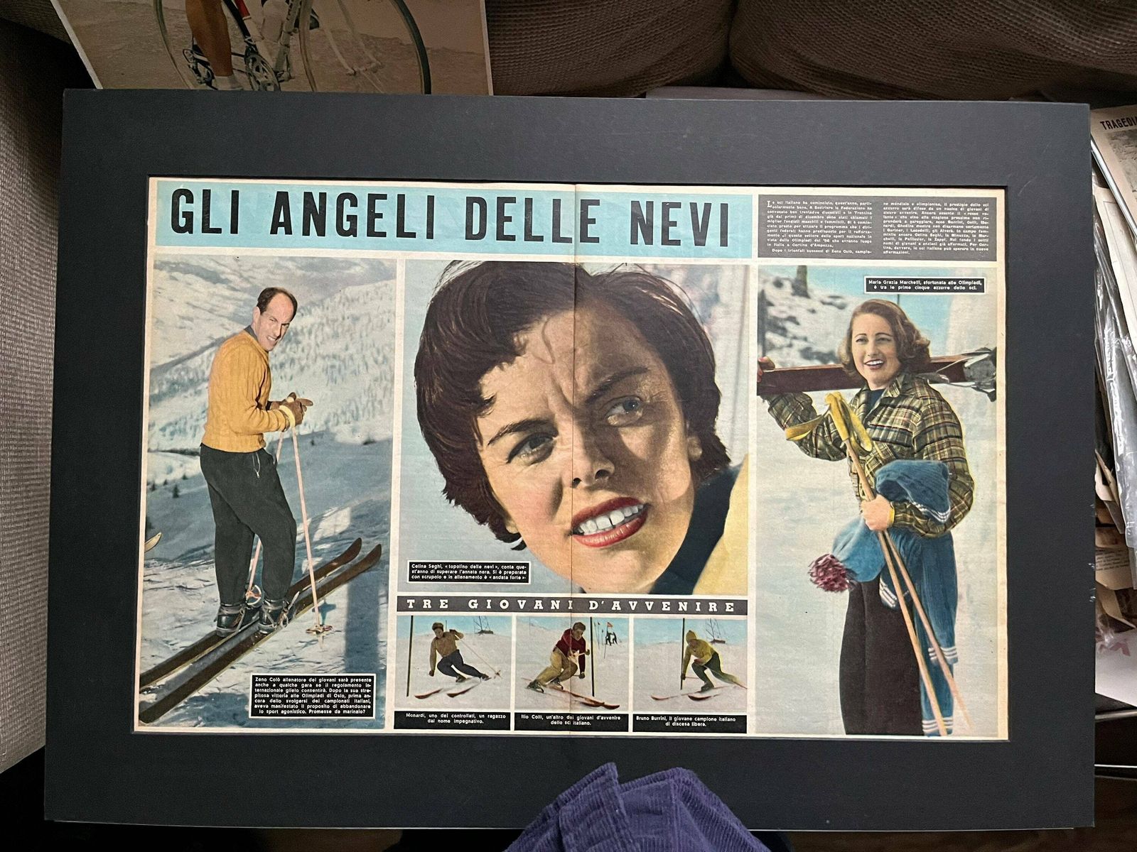Vintage Italian Skiing Print C1953 Gli Angeli Delle Nevi photo vinterior
