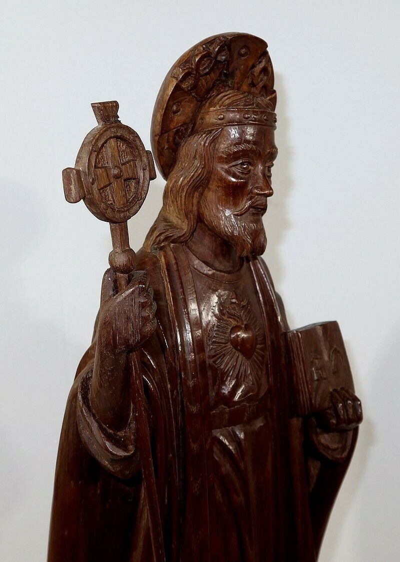 photo vinterior Important Statue Of Christ In Chestnut, Late 19th Century
