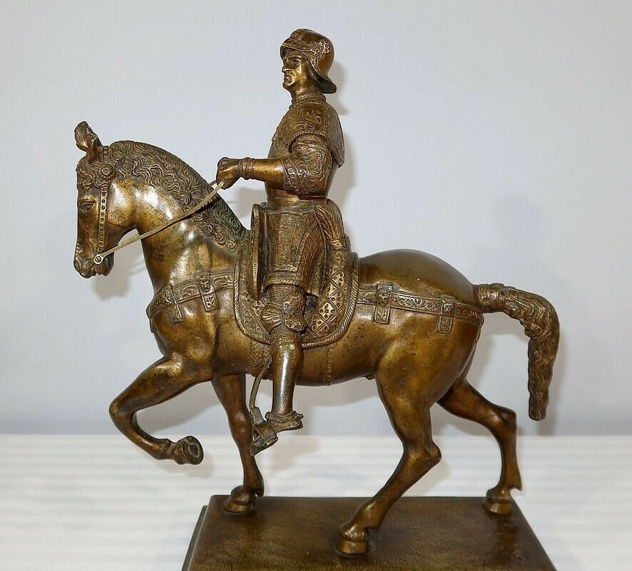 Bronze "Le Colleone" After Verrocchio, Late 19th Century photo vinterior