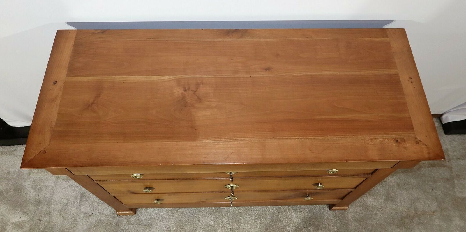 Small Chest Of Drawers In Solid Cherry, Directoire Taste, 19th photo 3872.8
